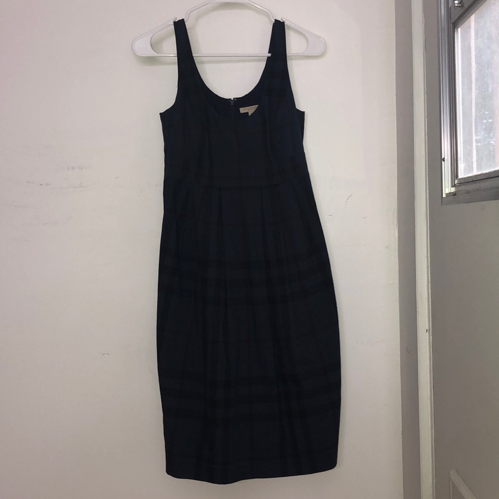 Burberry Brit - Navy Blue Plaid Dress